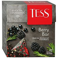 Чай черный TESS Berry Bar, 20 пирамидок